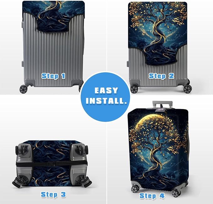 Luggage Cover Protector for 19-20 Inch Suitcases, TSA Approved Elastic Travel - Image 6