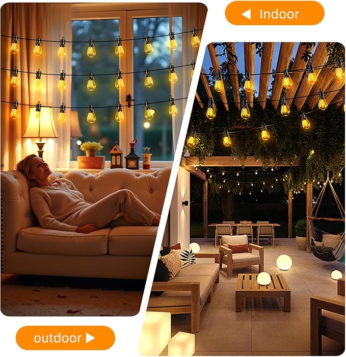 Outdoor Patio String Lights 150ft: S14 LED Shatterproof Bulbs 3 Modes Button - Image 8
