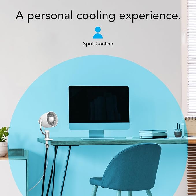Vornado Pivot Clip Personal Air Circulator, Portable Desk Fan - Image 3