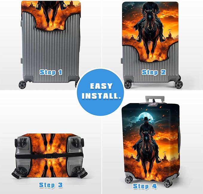 Luggage Cover Protector for 22-24 Inch Suitcases, TSA Approved Elastic Travel - Image 6