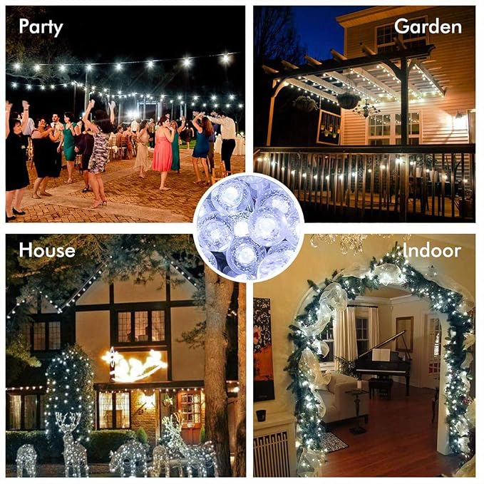 Metaku Outdoor String Lights Battery Operated 16.4ft 50LED Fairy Lights - Image 6
