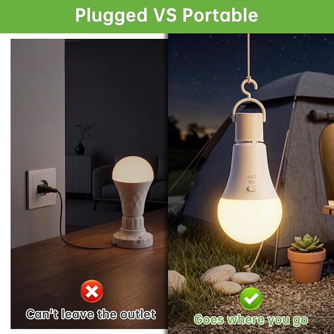 Kimjo 4 Pack Rechargeable Light Bulbs - Image 5