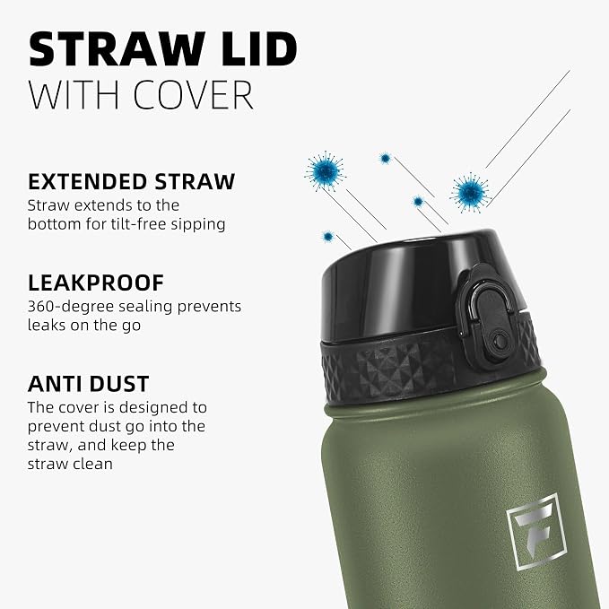 Fanhaw 32 oz Insulated Stainless Steel Water Bottle - Image 4