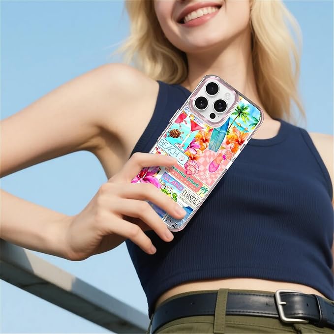 Case for iPhone 16 Pro Max, Coastal Beach Cover Coquette Collage Phone Case - Image 6