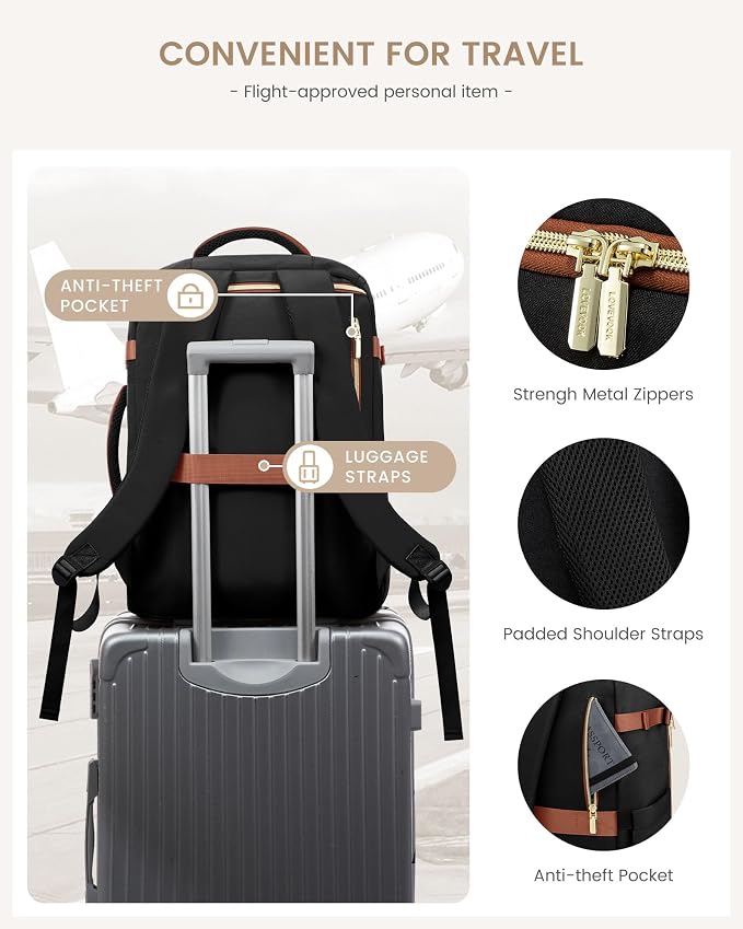 LOVEVOOK 50L Travel Backpack for Women, TSA Approved Carry On Backpack - Image 7
