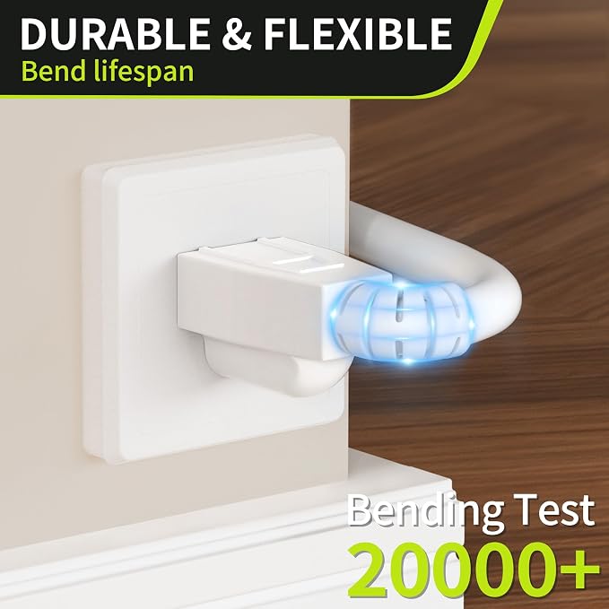 16/3 White Extension Cord 20 FT, Indoor Extension Cord - Image 4