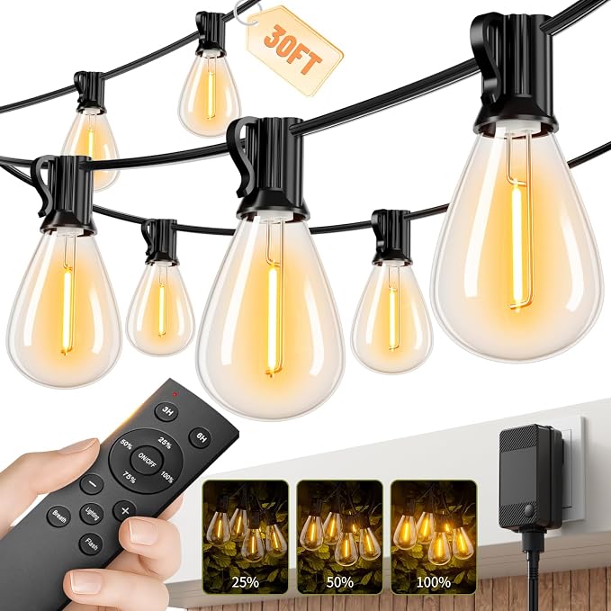 30FT LED Outdoor String Lights by Unknown