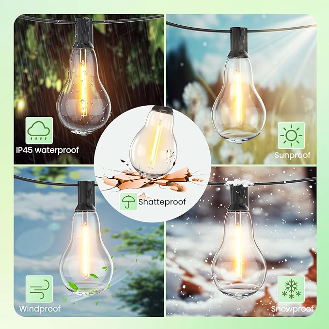 Outdoor String Lights 50FT LED String Lights - Image 5