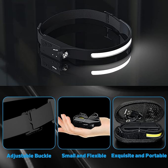 Headlamp Rechargeable, 230° Wide Beam Head Lamp, Motion Sensor LED Head lamp - Image 6