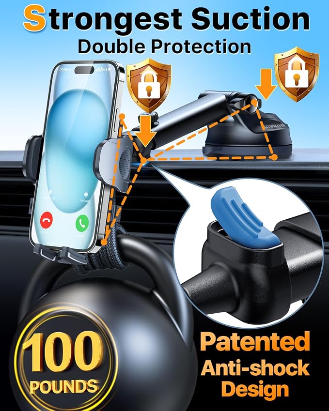 2026 Ultimate Best【True Military-Grade & Safety Cert】Car Phone Holder【Upgraded - Image 4