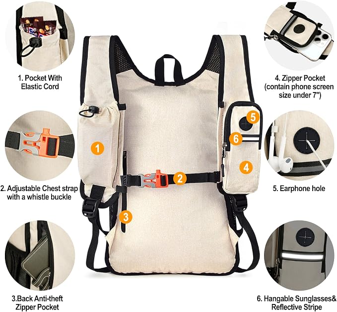 Seektop 15L Small Hiking Backpack - Image 3