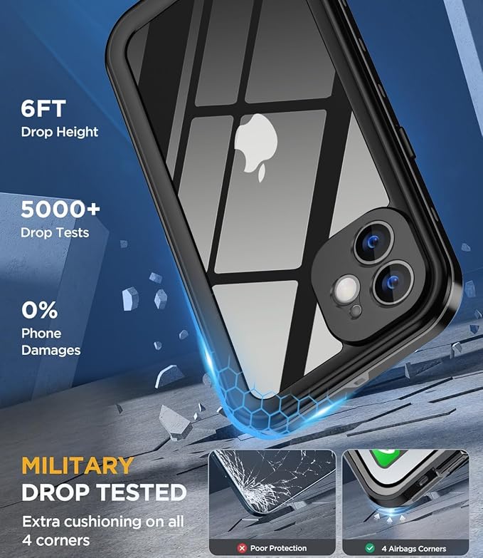 Design for iPhone 12 Case Waterproof, Full Body Underwater Dustproof Shockproof - Image 4