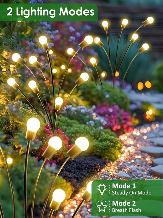 2026 Upgraded Solar Lights Outdoor, 12 Pack Solar Garden Lights - Image 3
