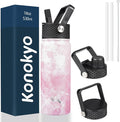 Konokyo 18 oz Insulated Water Bottle Stainless Steel Sport Bottles by Konokyo
