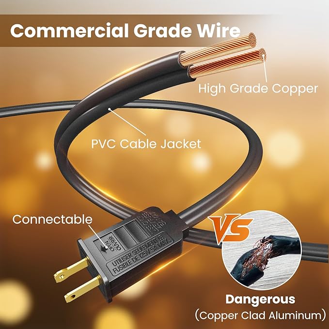 RTTY 300 FT Outdoor String Lights Patio Light - Image 3