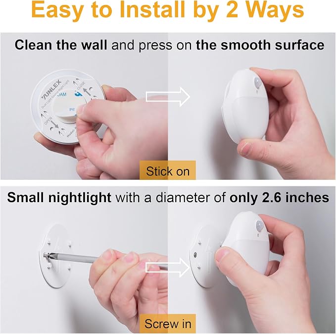 YUNLEX 2 Pack Purple Battery Night Light, Motion Activated Night Light - Image 7