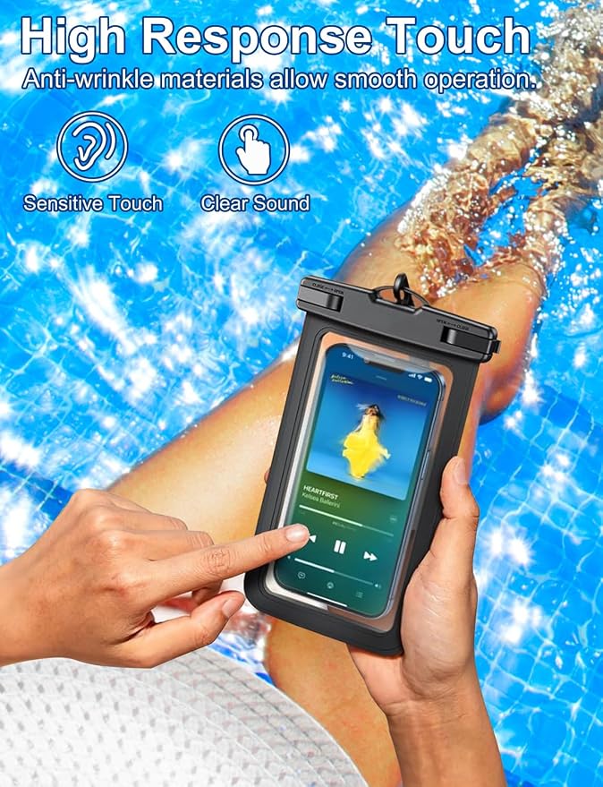 Famoby Up to 8.3" 5 Pack Multicolor Universal Waterproof Phone Pouch, Phone - Image 8