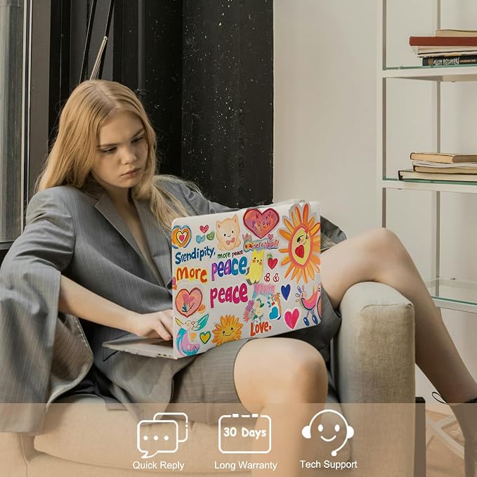 Printed Case for MacBook Air M1 13 inch 2020 2019 2018 Release, Aesthetic Hard - Image 3