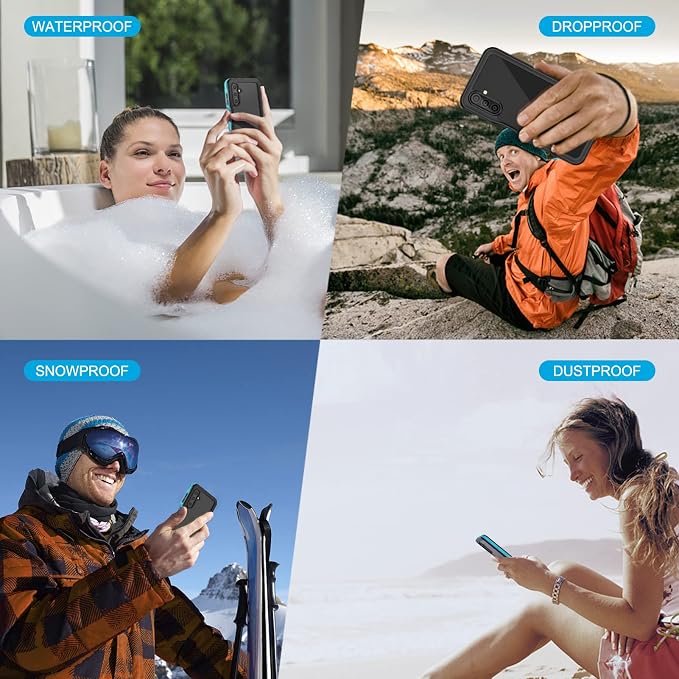 Lanhiem for Samsung Galaxy A14 5G Case, IP68 Waterproof Dustproof, Built-in - Image 7