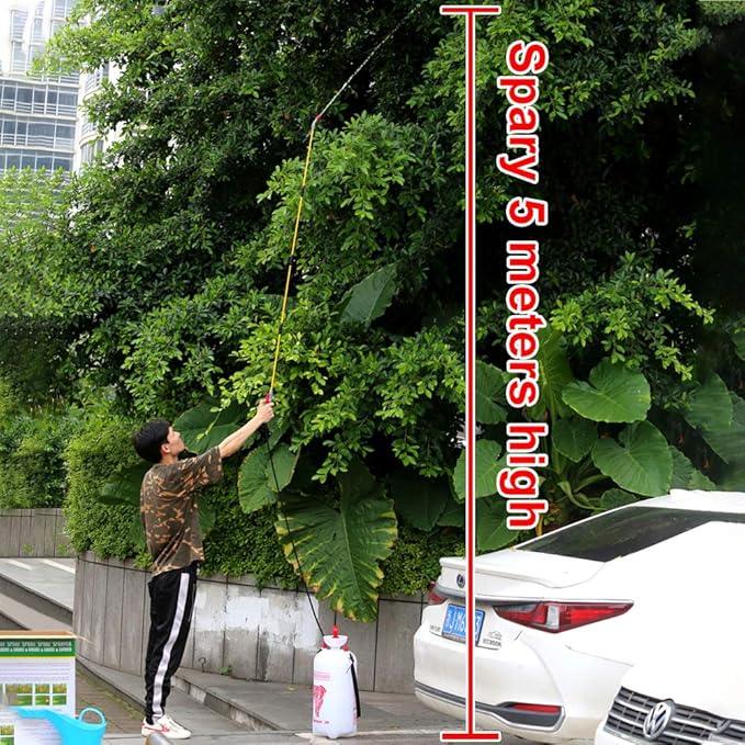 CLICIC 4 Gallon (16L) Lawn and Garden Portable Sprayer Pump Pressure Sprayer with Four Spray Poles Totaling 52 inches in Length