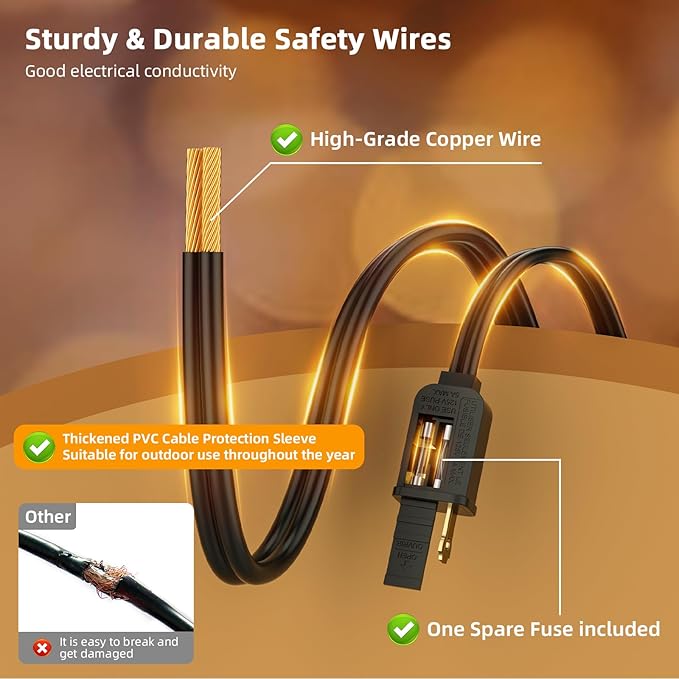 LED Outdoor String Lights, 25FT Outside Waterproof Patio Lights - Image 5