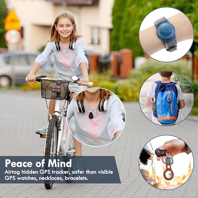 Airtag Holder for Kids Baby Toddler Child Hidden 2 Pack GPS Tracker Case - Image 5