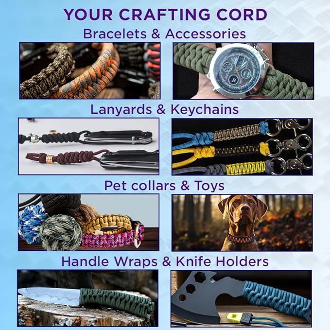 TECEUM Reflective Paracord Rope 1000 – 1000ft/200ft/100ft/50ft – 40+ Colors – - Image 6