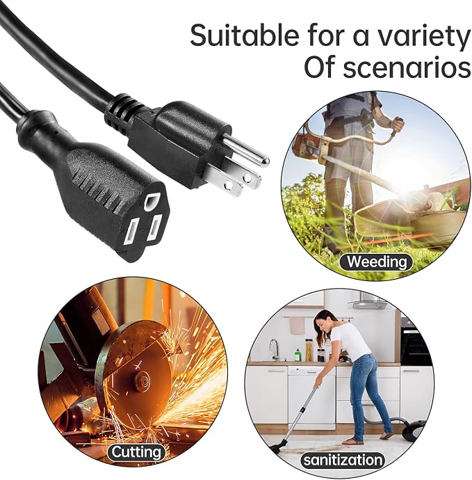 UL Listed Waterproof Power Extension Cord, DanYee Indoor/Outdoor 16 AWG Heavy - Image 4