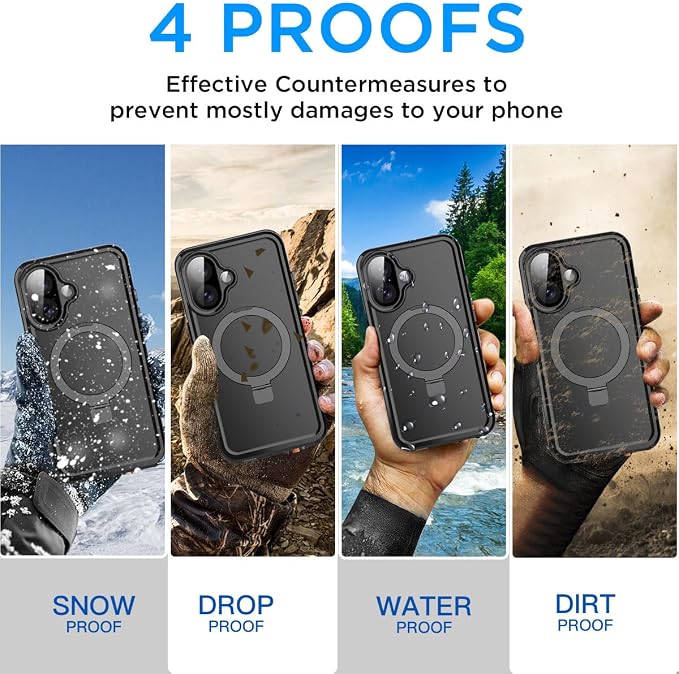 AICase Magnetic for iPhone 16 Case Waterproof Magsafe Shockproof Protective - Image 4