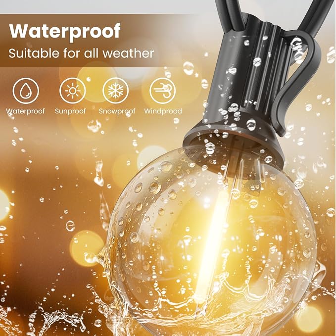 RTTY Outdoor String Lights 120 FT, LED Patio Globe Lights - Image 4