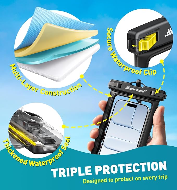 Hiearcool Universal Waterproof Phone Pouch, Underwater Dry Bag - Image 6