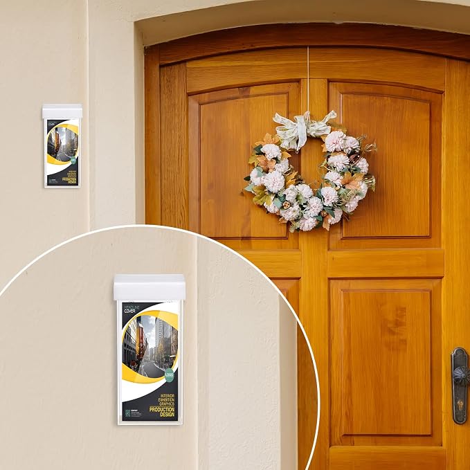 Remerry 2 Pieces Acrylic Outdoor Brochure Holder 4 x 9 Inch Waterproof Wall - Image 6