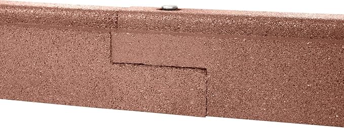 Playsafer Rubber Playground Border Edging Kit, 6' Flexible Heavy Duty Rubber Interlocking Playground Timber, No Dig Easy to Install (Neutral Brown, 8 Pack)