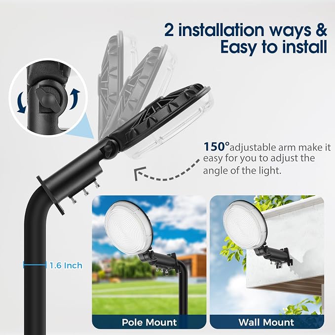 150W LED Barn Light, 4 Pack 21000LM Dusk to Dawn Outdoor Lighting, Yard Lights - Image 3