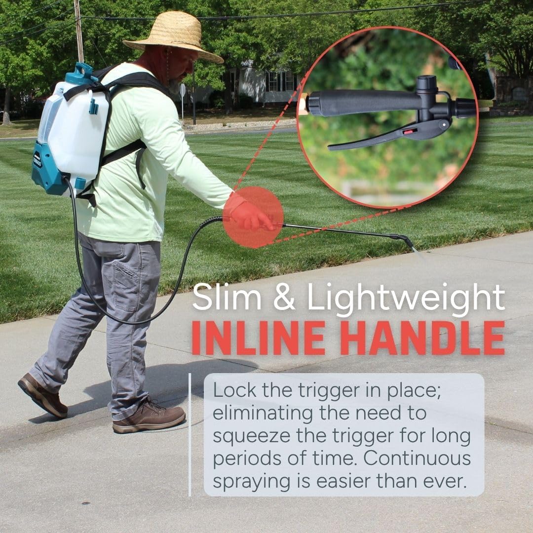 Tornado 4-Gallon Battery Powered Backpack Sprayer (2025 Model) – Lawn & Garden Sprayer, Compatible with FlowZone, DeWalt, Milwaukee, Makita & Bosch Batteries TOOL ONLY (Battery Not Included)