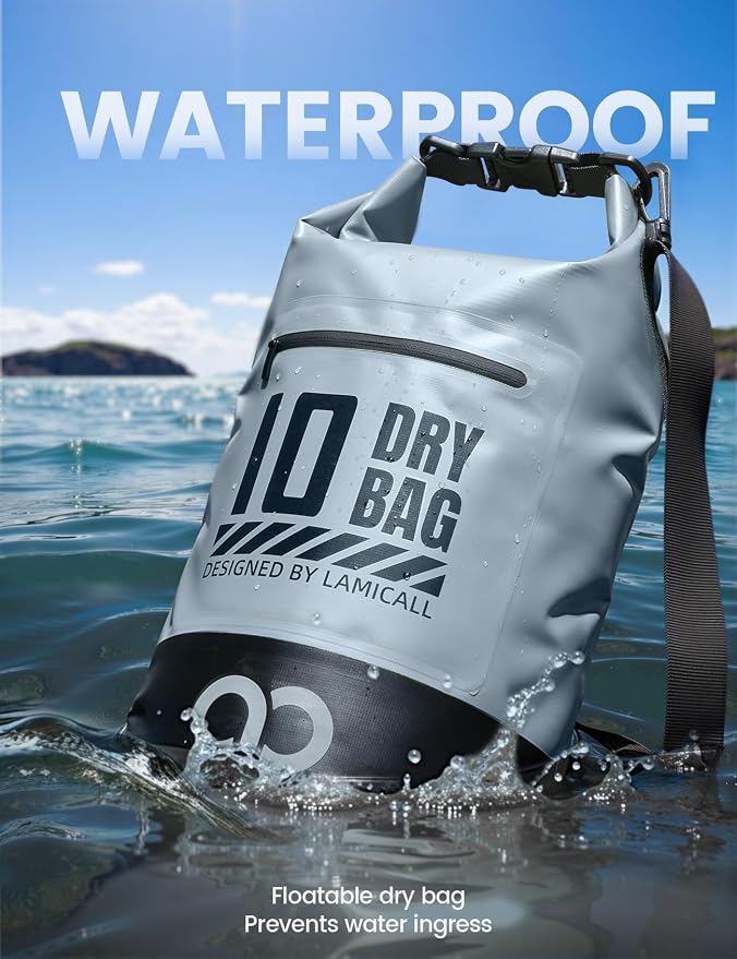 Lamicall Dry Bag Waterproof Backpack - 5L/10L/20L/30L/40L Large Water Proof Bag - Image 3