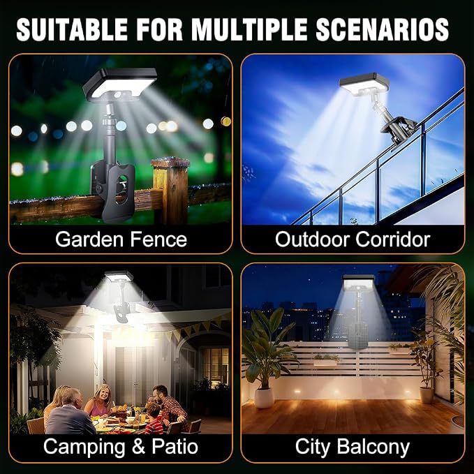 Clip On Solar Lights Outdoor | 92 LEDs 600LM Motion Sensor Lamp - Image 4