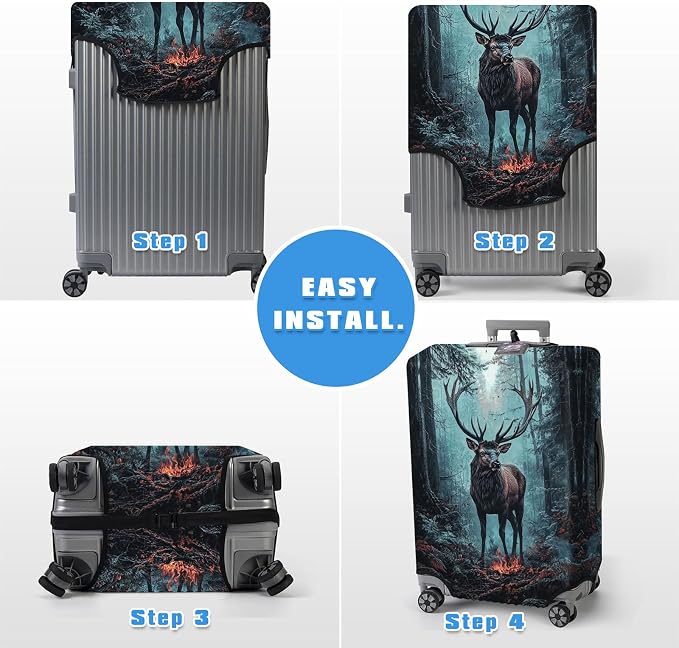 Luggage Cover Protector for 30-32 Inch Suitcases, TSA Approved Elastic Travel - Image 6