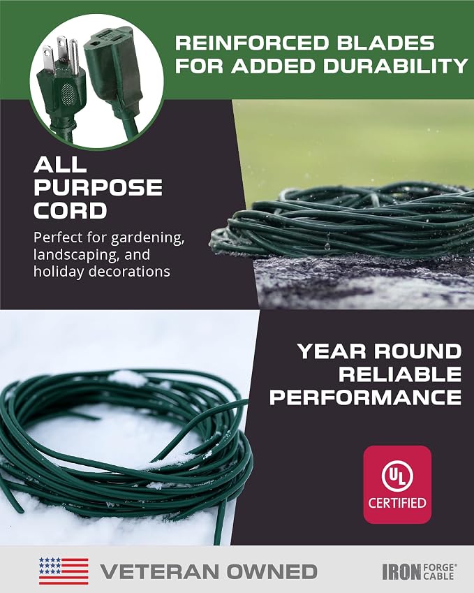 Iron Forge Cable Weatherproof 200 Ft Outdoor Extension Cord - Image 7
