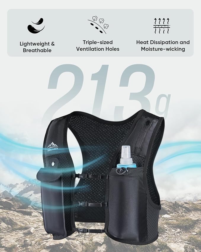 Zelvot Running Vest for Women Men, USA Original Patent, Adjustable Chest Straps - Image 7
