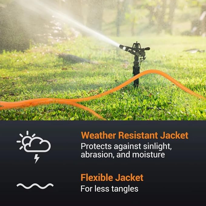 Outdoor Extension Cord Waterproof 25 FT, Flexible 100% Copper 3 Prong Extension - Image 5