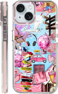 Case for iPhone 14 Plus/15 Plus, Cover Holiday Trip World Map Phone Case by Toulas