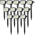 WENATY Solar Spot Lights Outdoor Waterproof IP65, 12 Pack Landscape Spotlights by WENATY