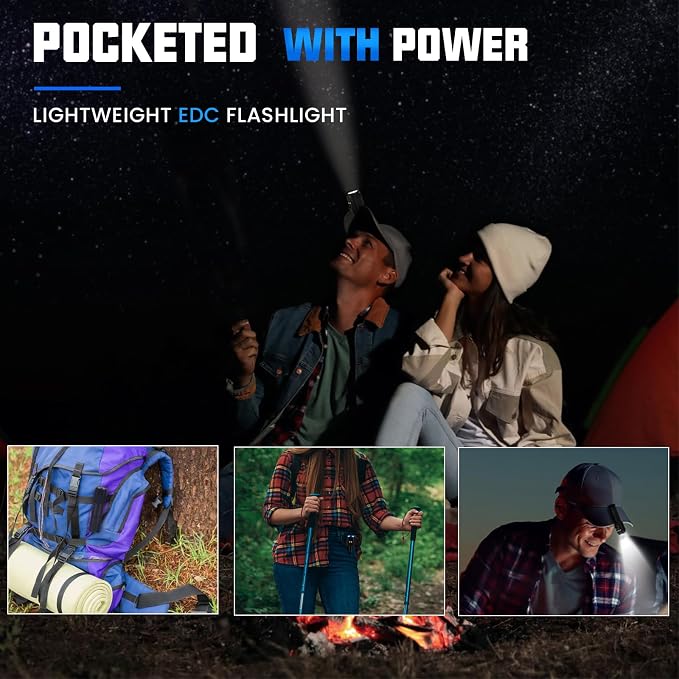 UNROEVS 2550 Lumen 2-in-1 Small Flashlight, Led Rechargeable Flashlights High - Image 5