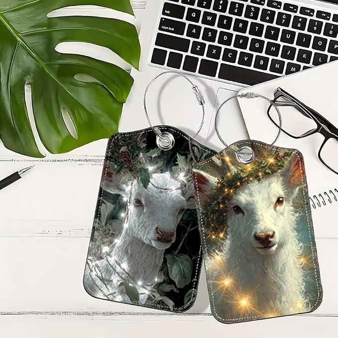 2 Pack Magical White Deer Luggage Tags, Enchanted Forest ID Tags - Image 5