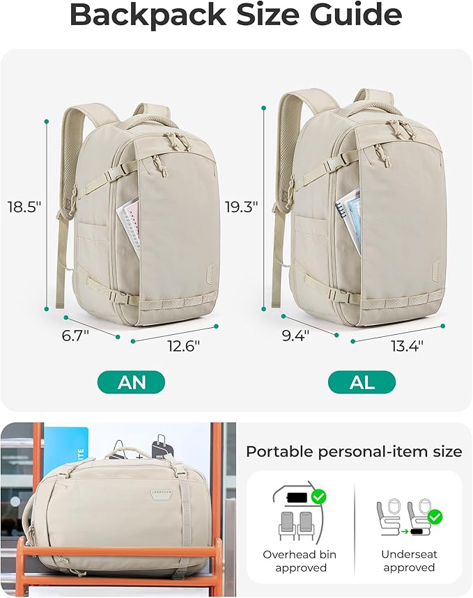 BAGSMART Travel Backpack Women, 15.6 Inch Carry On Backpack Flight Approved - Image 4