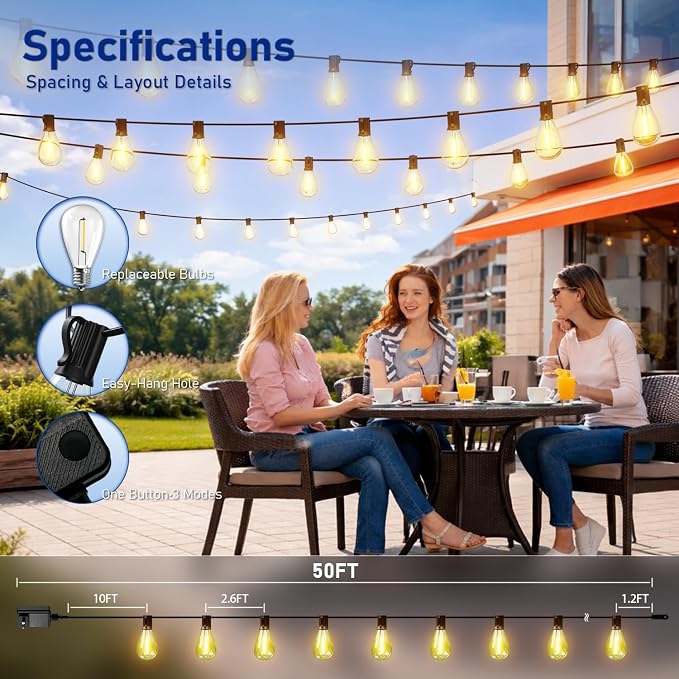 Outdoor String Lights 50FT - Image 6