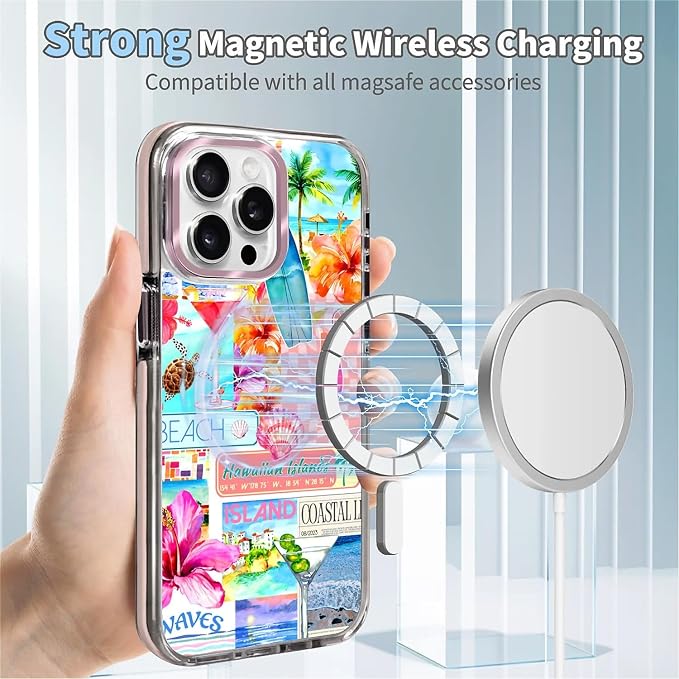 Case for iPhone 14 Pro Max, Coastal Beach Cover Coquette Collage Phone Case - Image 4