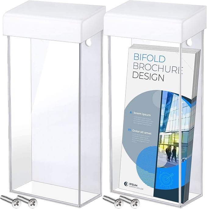 Remerry Acrylic Outdoor Brochure Holder 4 x 9 Inch Waterproof Wall Mount by Remerry