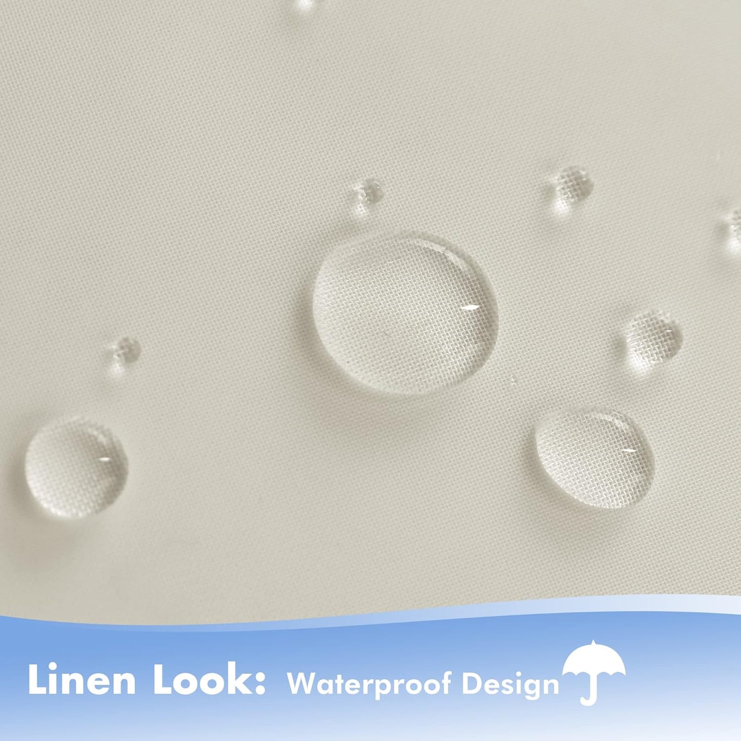 HolidayIdeas Beige Outdoor Sheer Curtains for Patio Waterproof, 4 Panels - 54 x 95 Inch - Light Filtering Voile Outside Curtains Grommet Drapes for Front Porch, Gazebo, Pergola, Backyard